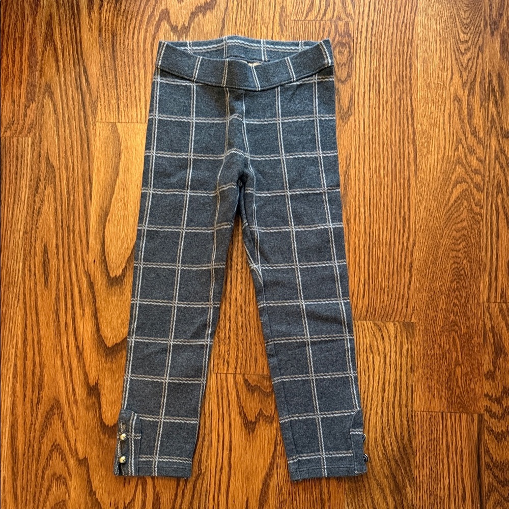 Janie & Jack Gray Plaid Kids Leggings